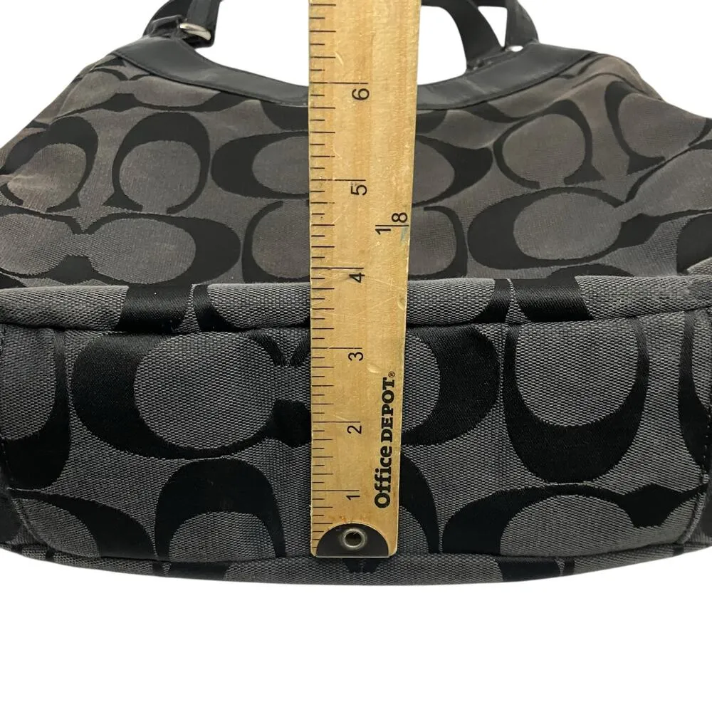 Coach Soho Signature Black Large Hobo Shoulder Bag E1271-F19251 - Image 11