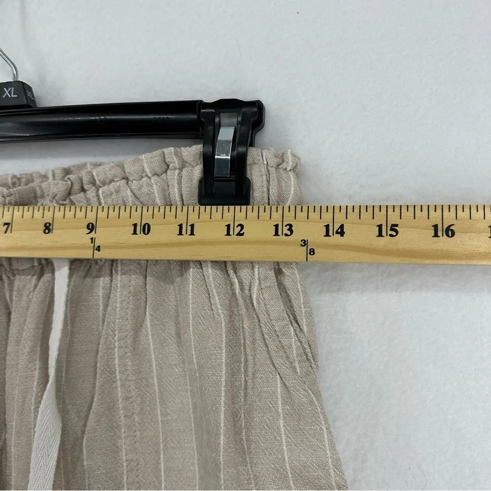 Streetwear Society Striped Summer Beach Shorts M Beige - Image 3