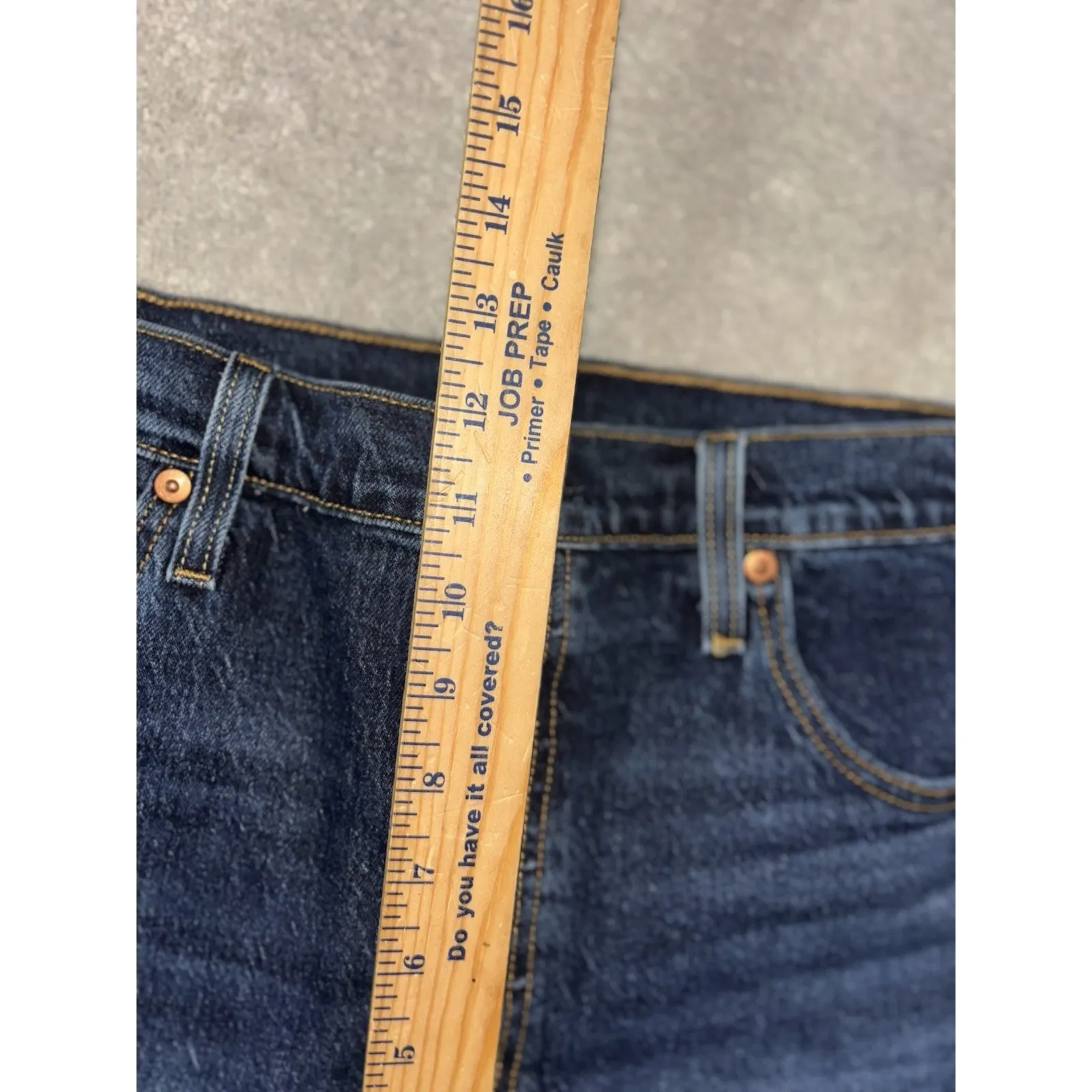 womens levis 501‎ shorts 34 Button Fly Blue Cut Off Style - Image 6