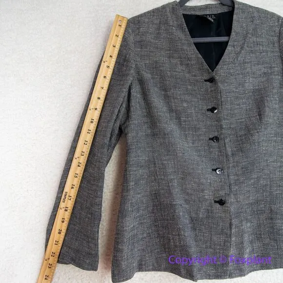 Sigrid Olsen suit 90% linen jacket with matching pants, women size‎ Petite 10 - Image 7