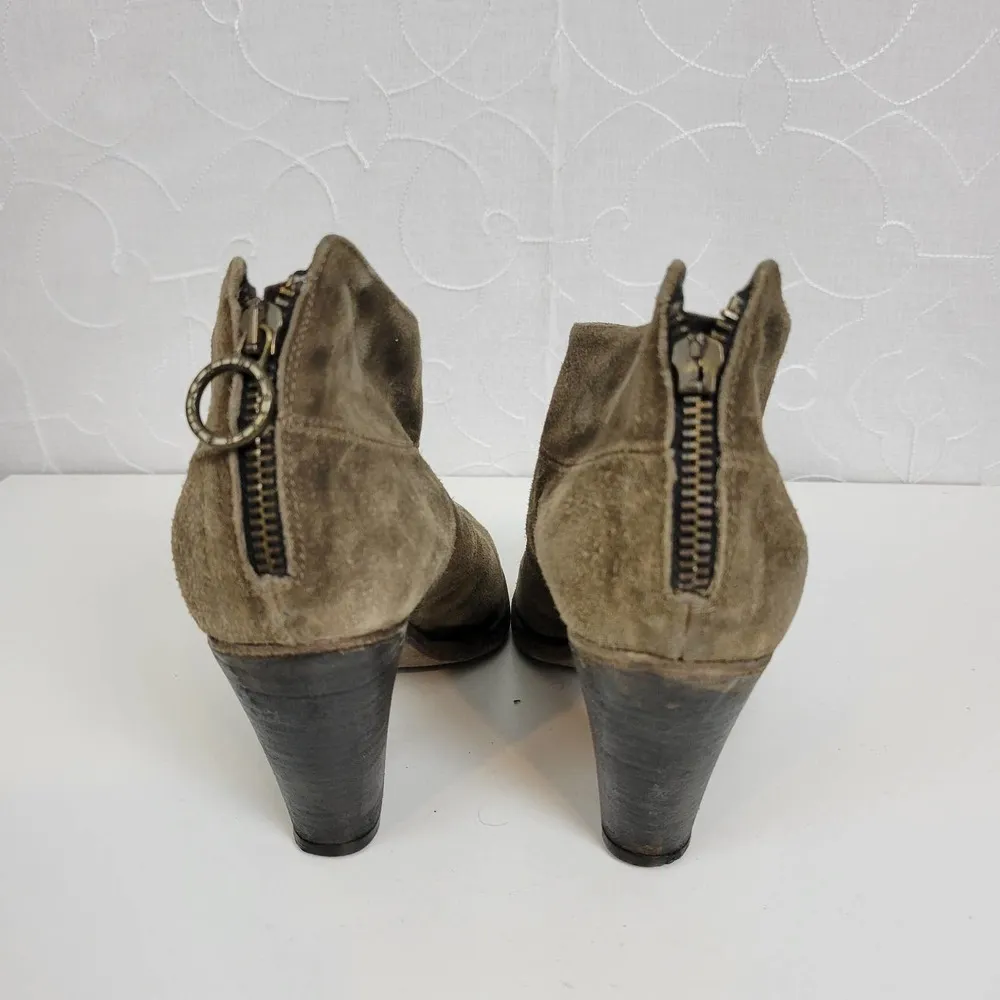 Fiorentini & Baker Womens Boots Size 40 Brown Suede Back Zip Ankle Heels - Image 52