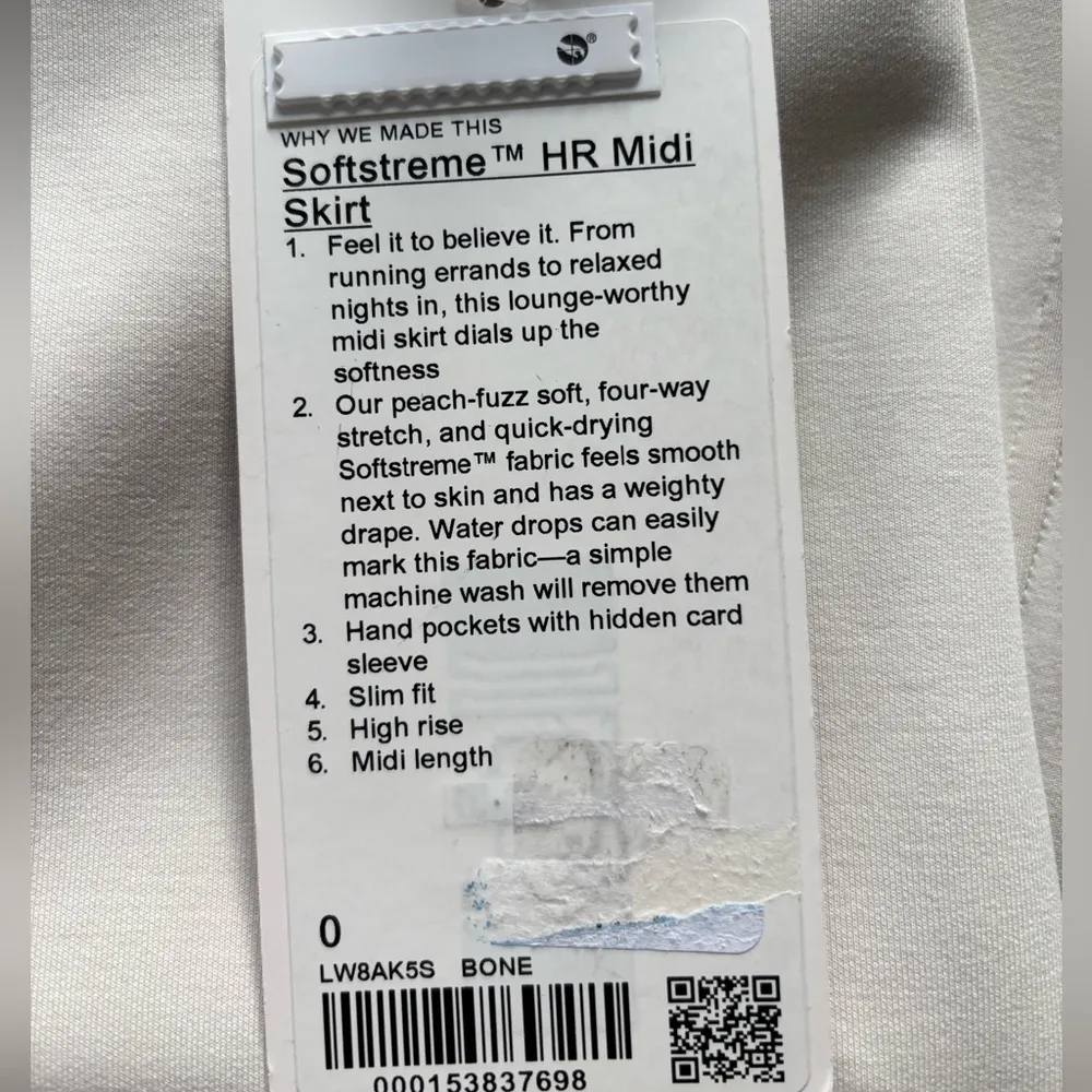 Lululemon NEW WITH TAGS Softstreme HR Midi Skirt 0 Athleisure chic minimalist‎ - Image 8