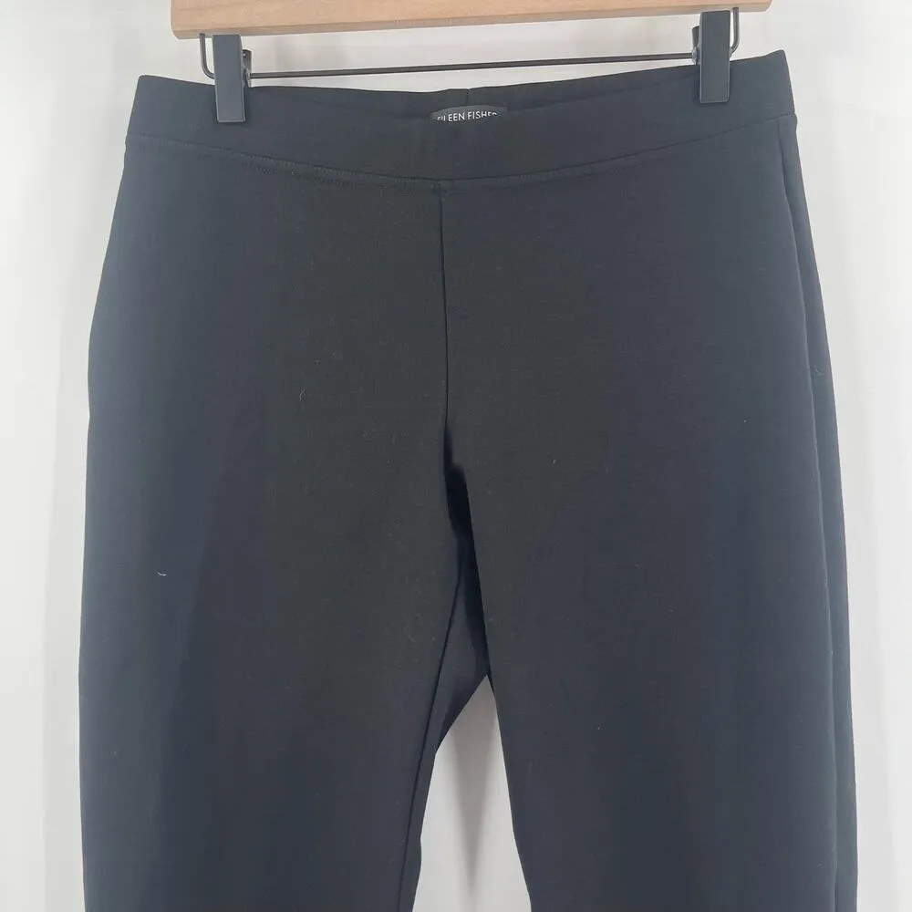 EILEEN FISHER Pants Size Small Stretch Washable Pull On Black Spandex Classic - Image 4