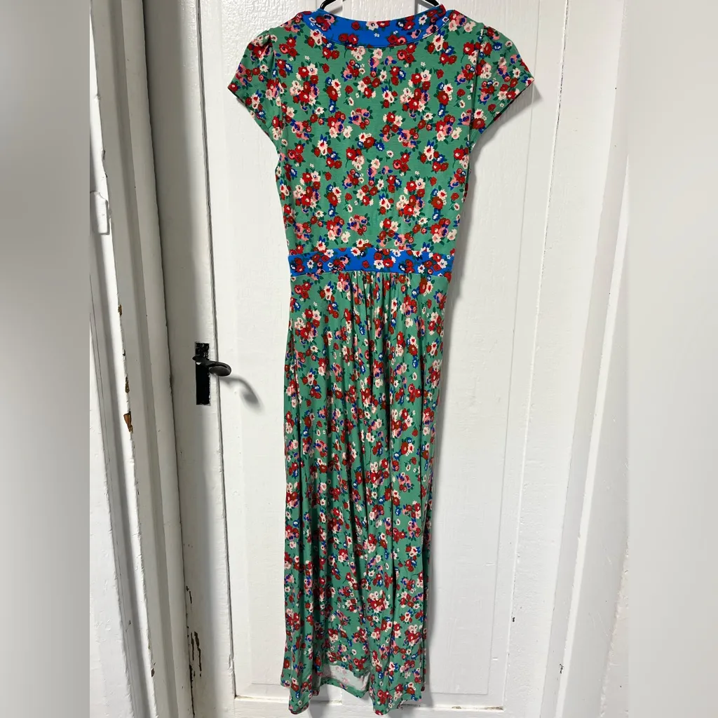 Boden Bias Cut Jersey Midi Floral Dress with pockets size 0 - Image 3