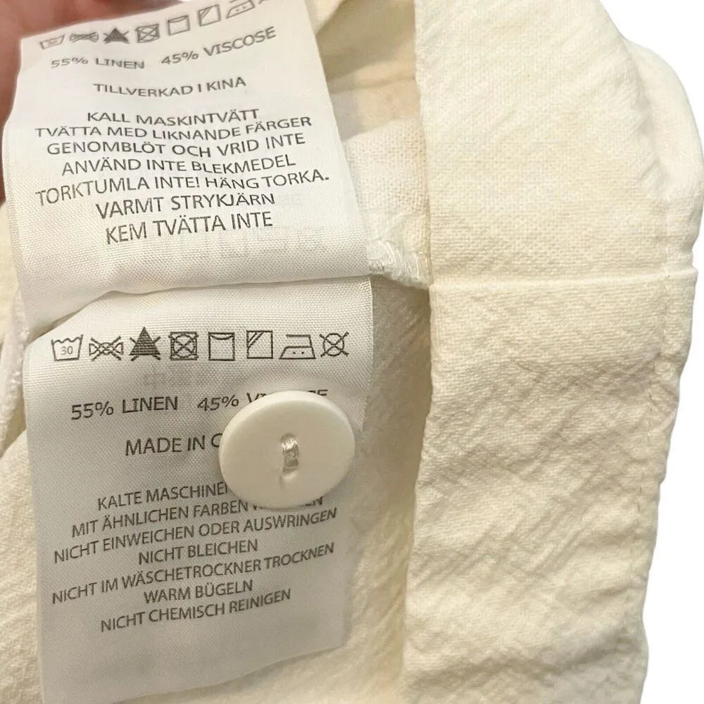 Rolla’s Sailor Linen Playsuit in Vintage White Romper Pockets Women’s Size 10 M - Image 9