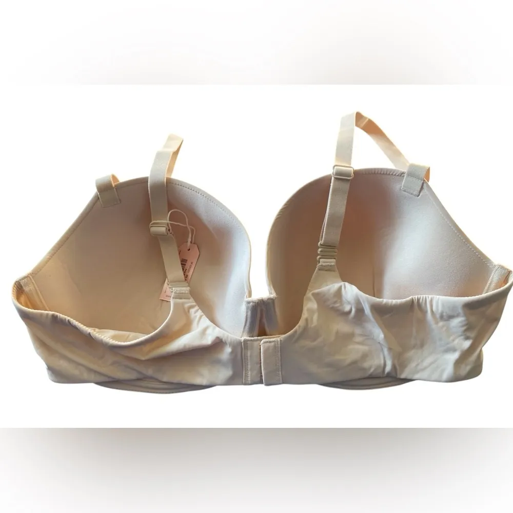 Dobreva Women’s 42D Beige Lightly Padded Plunge Seamless T‑Shirt Bra Tan Size undefined - Image 3