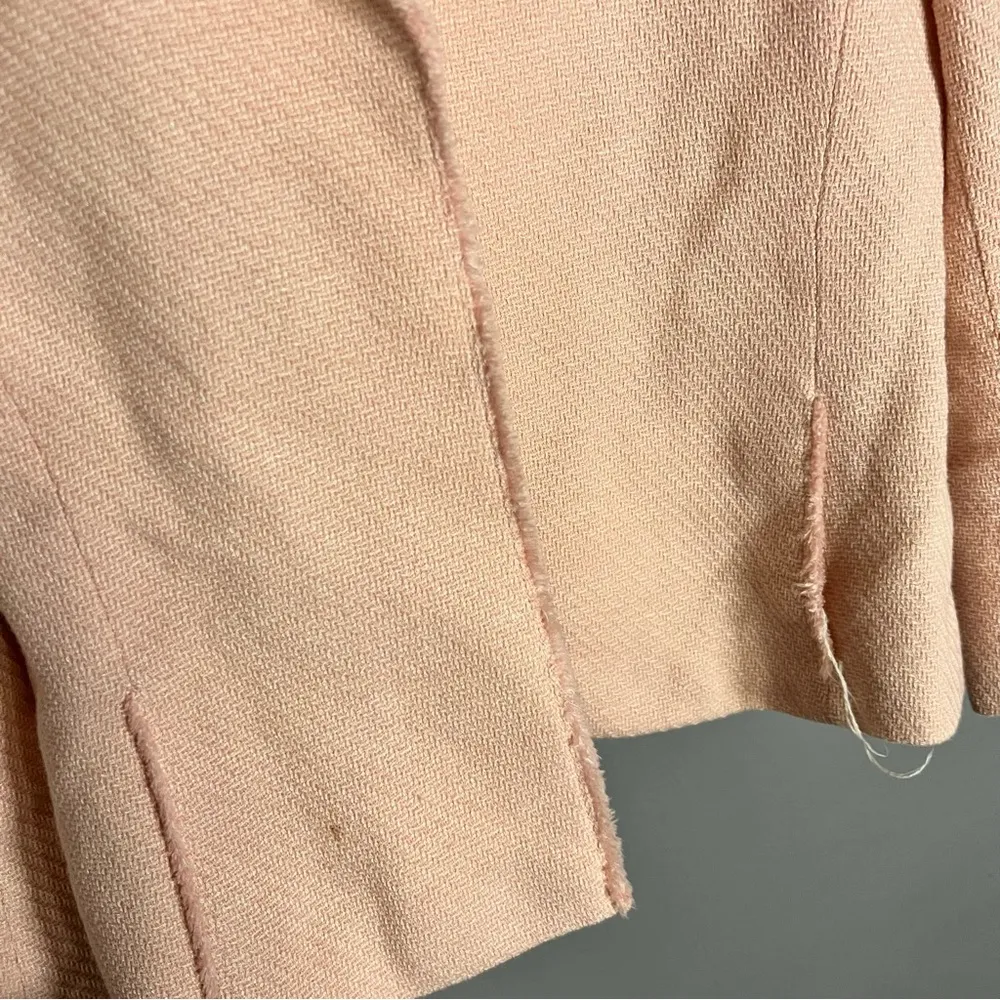 Akris pink wool linen snap front blazer - Image 8
