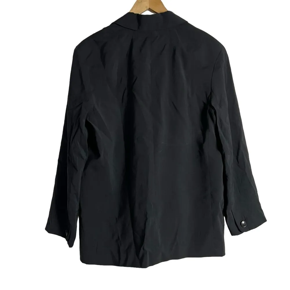 Madewell  Black Oversized Relaxed Softdrape Blazer Jacket Size Small - Image 8