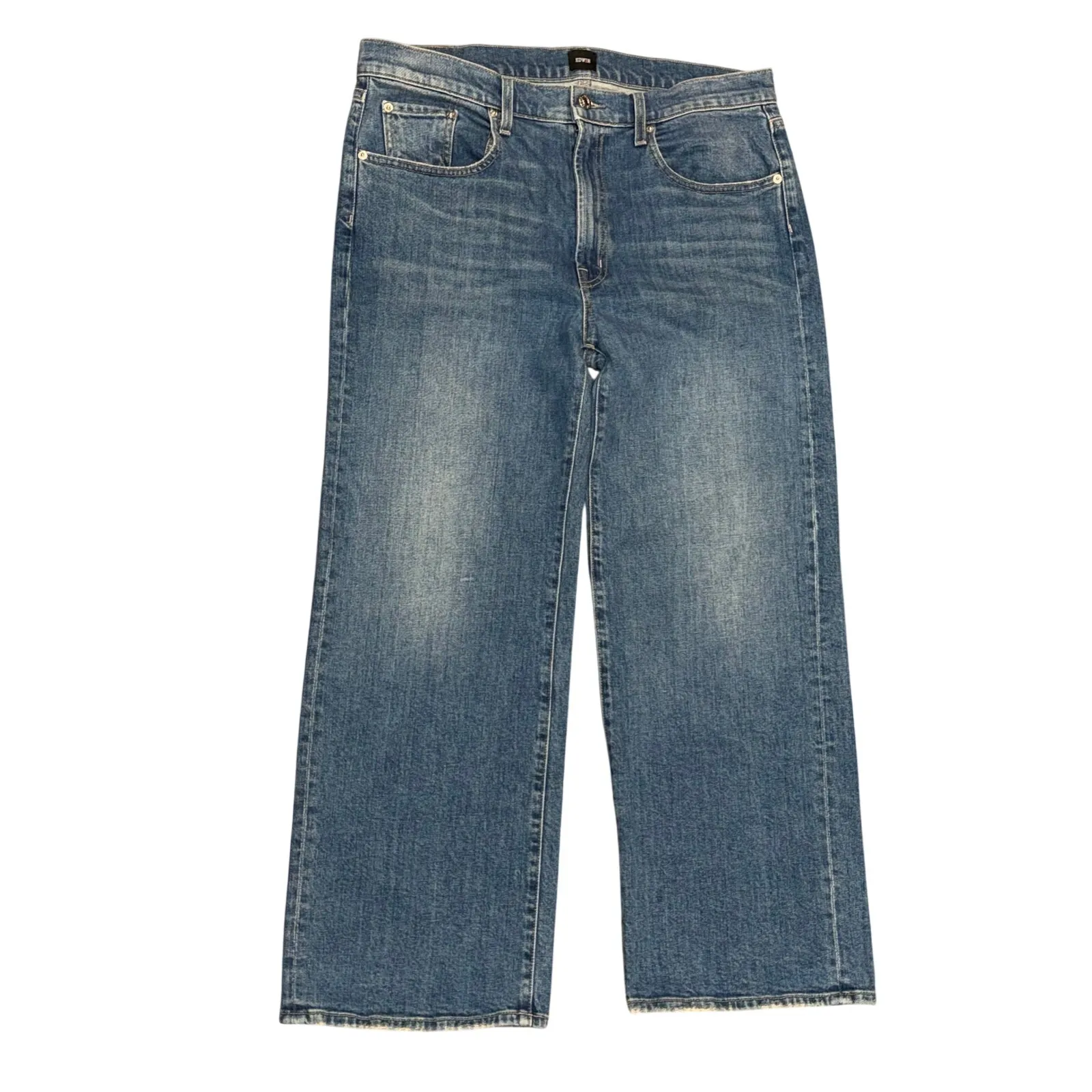 Edwin Vintage Wash Straight Leg Jeans Size 32 | Classic Blue Denim 100% Cotton - Image 2