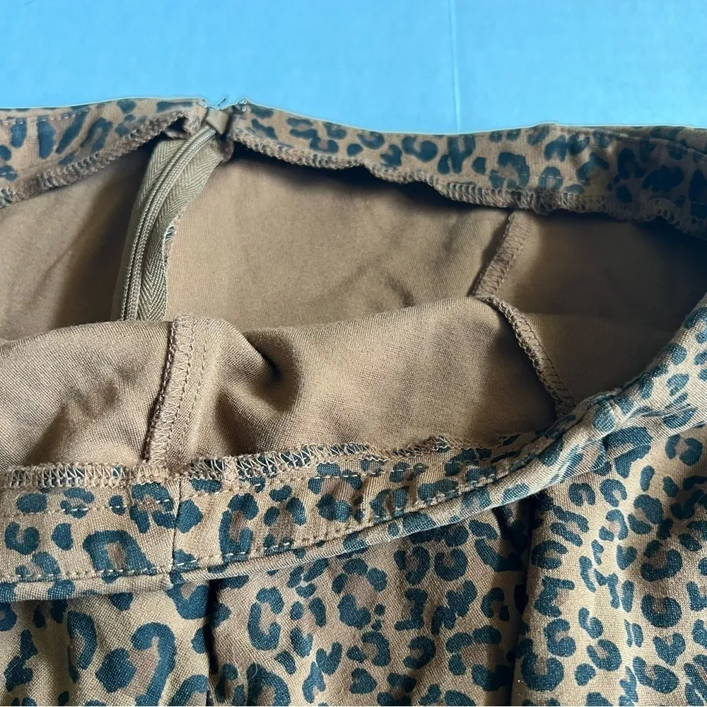 leopard cheetah animal print circle skirt brown and black xs - Image 10