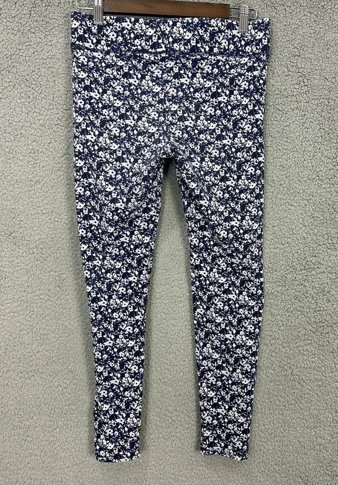 Aerie Navy Floral Seamless 7/8 Leggings Womens Medium Gym‎ Outdoors Feminine - Image 4