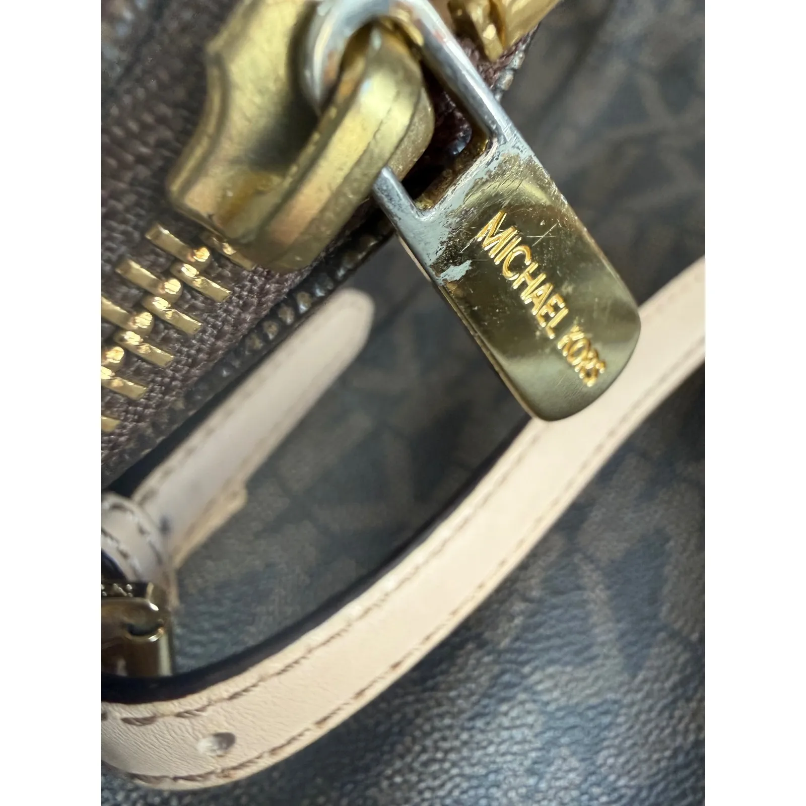 Michael Kors signature Jet Set East West Top Zip Tote Monogram Brown MK Print - Image 6