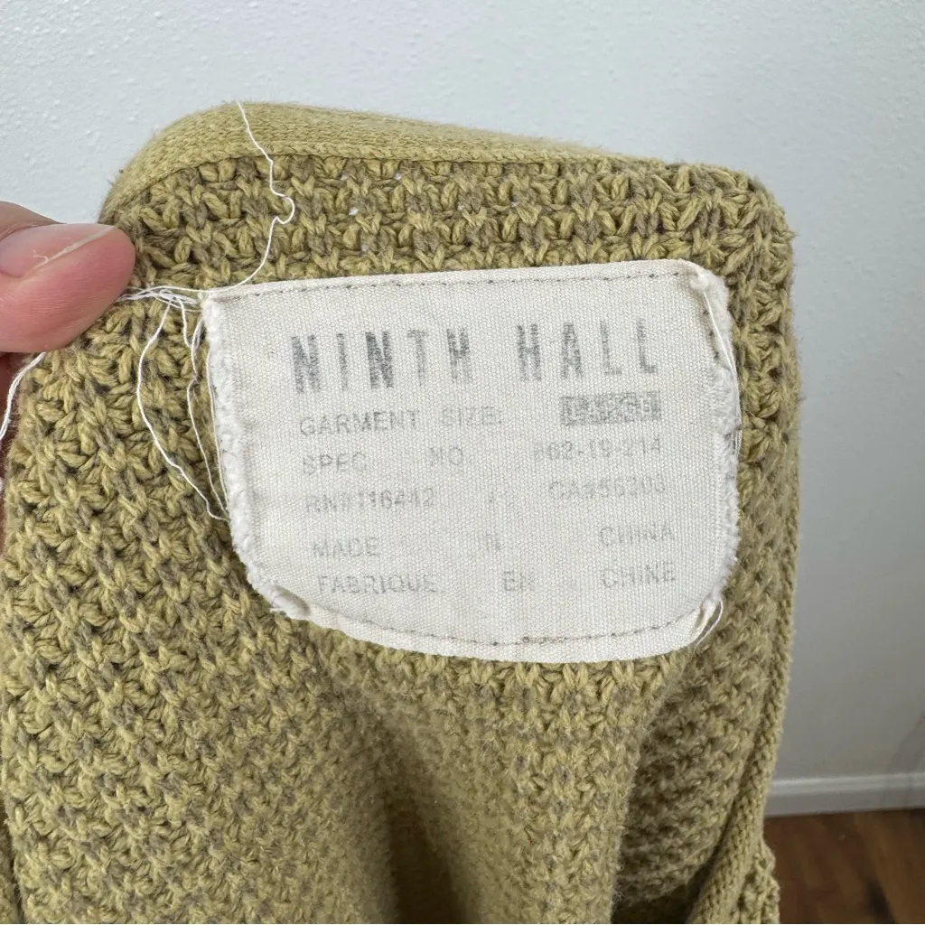 Ninth Hall Waffle Texture Crewneck Raglan Sleeve Sweater Size Large - Image 3