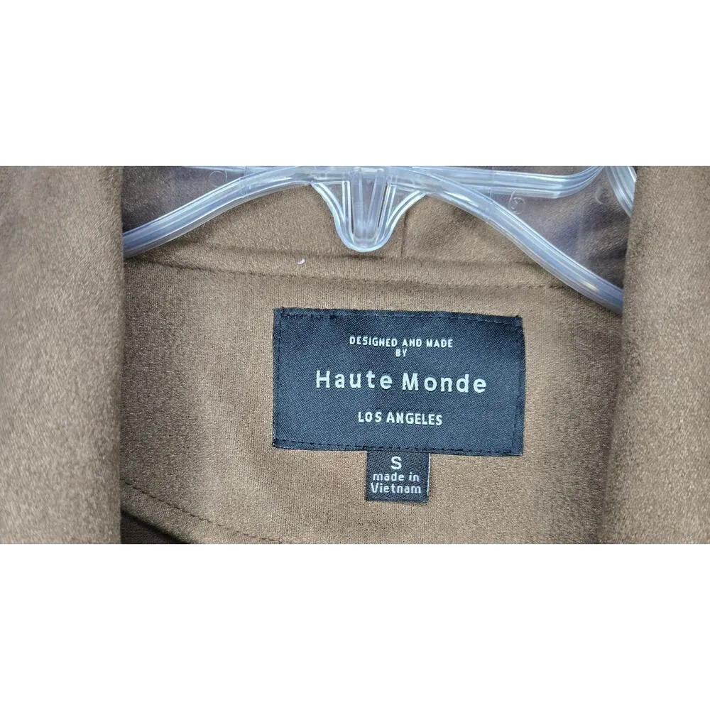NWT Haute Monde brown Faux suede blazer coat size Small. - Image 6