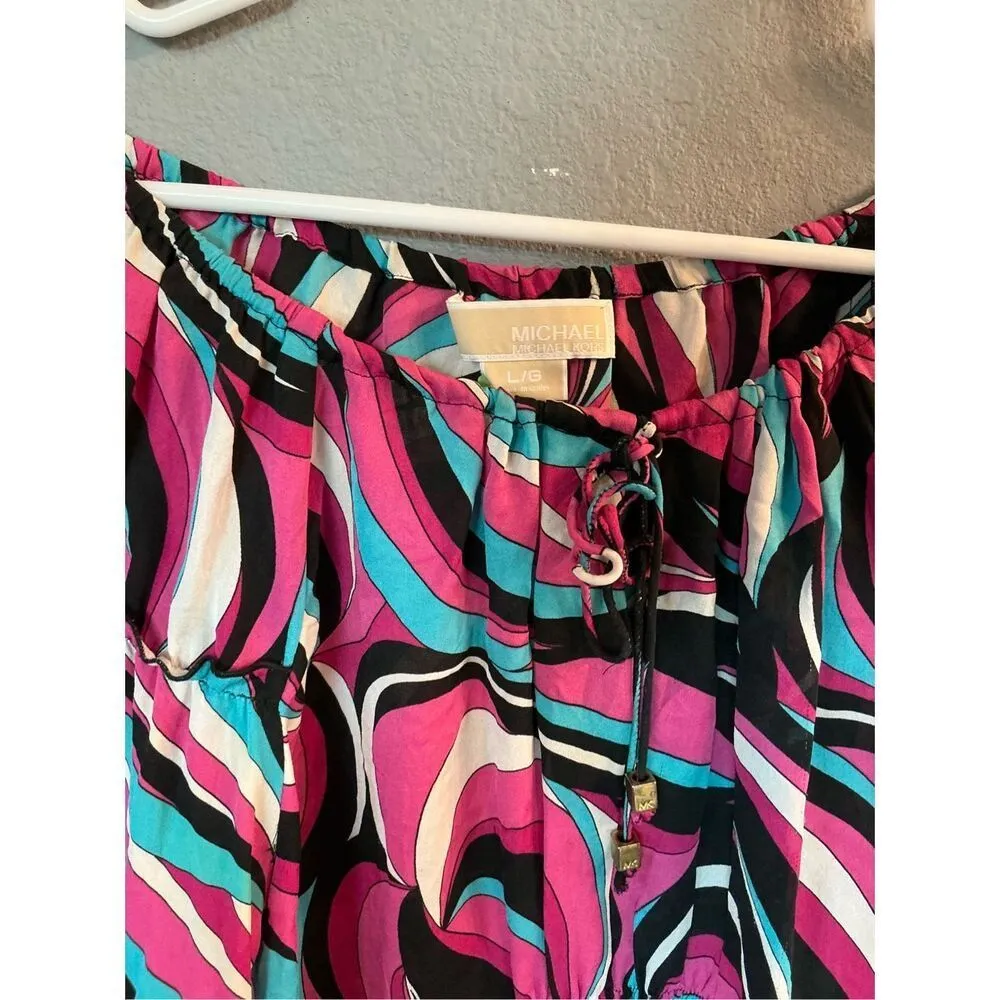 Michael Kors Silk Off The Shoulder Top‎ L - Image 2