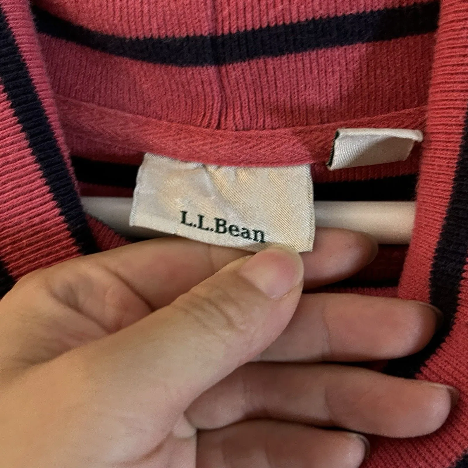 LL Bean Shirt Womens Medium Striped Turtleneck Long Sleeve Multicolor Stretch - Image 4