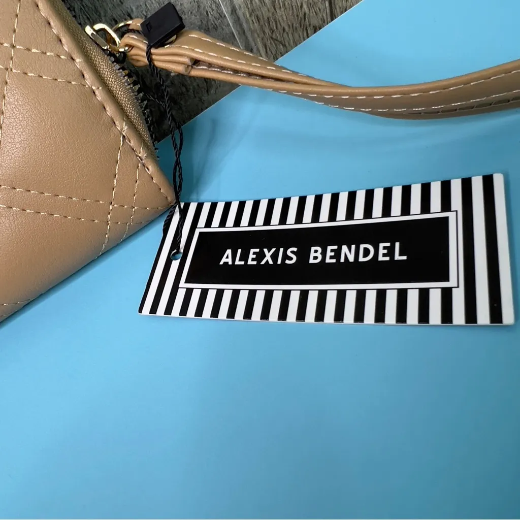 Alexis Bendel Tan Quilted Zippered Wallet W/Inside Zip Compartment & Card Slots - Image 3