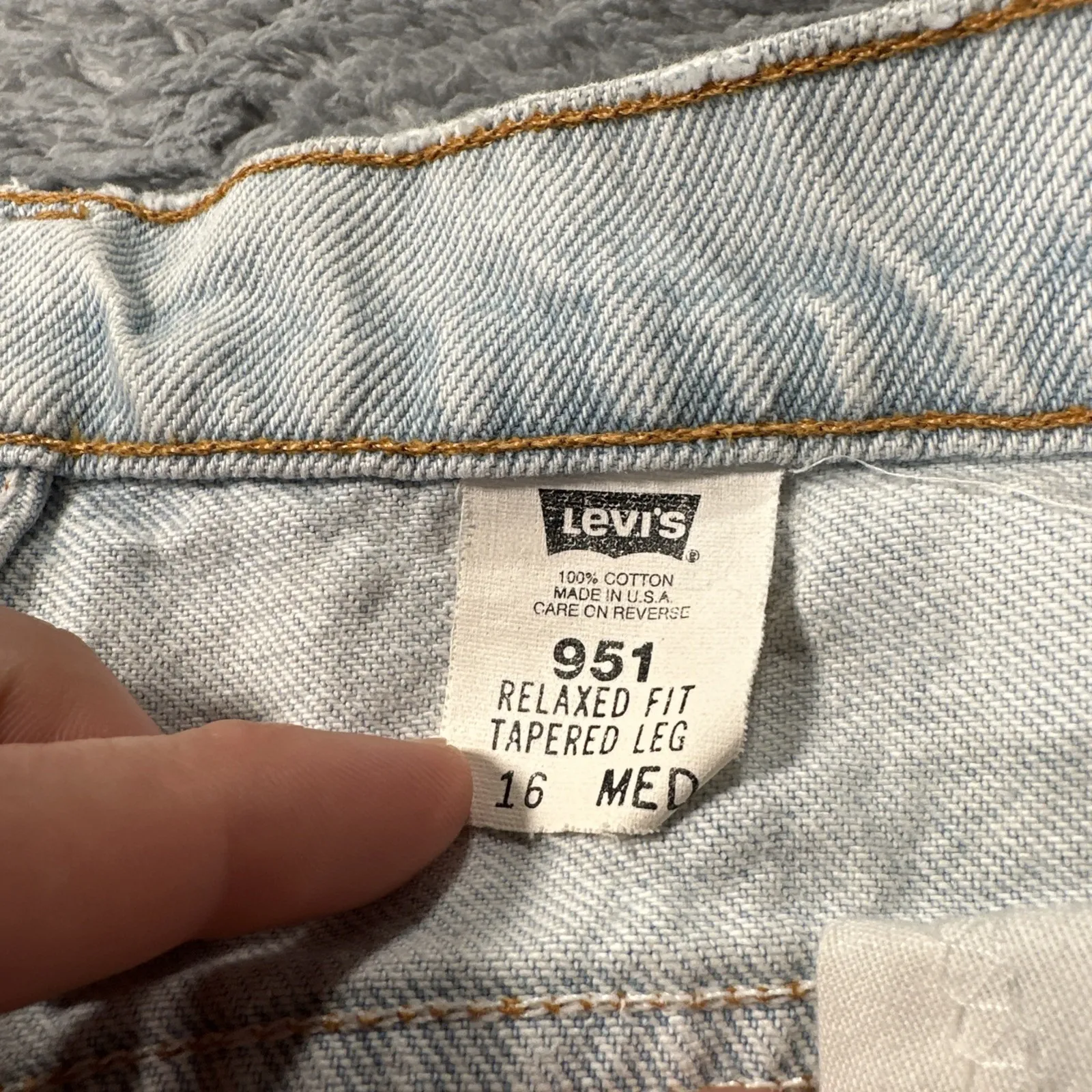 VTG Levi's 951 Jeans Womens 16 Faded Wash 90s Orange Tab High Rise Relaxed Taper - Image 12