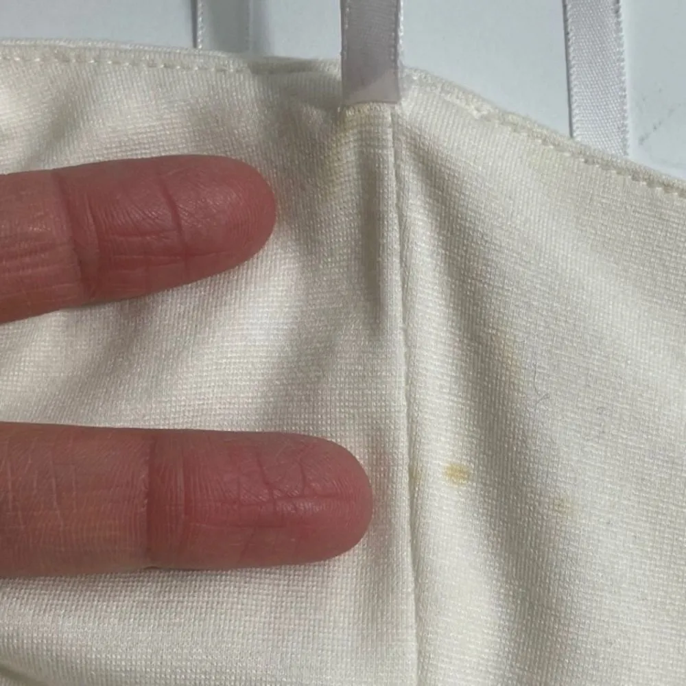 Hutch Anthropologie White Navy Striped Sleeveless Halter Sheath Tweed Dress Sz 8 - Image 7