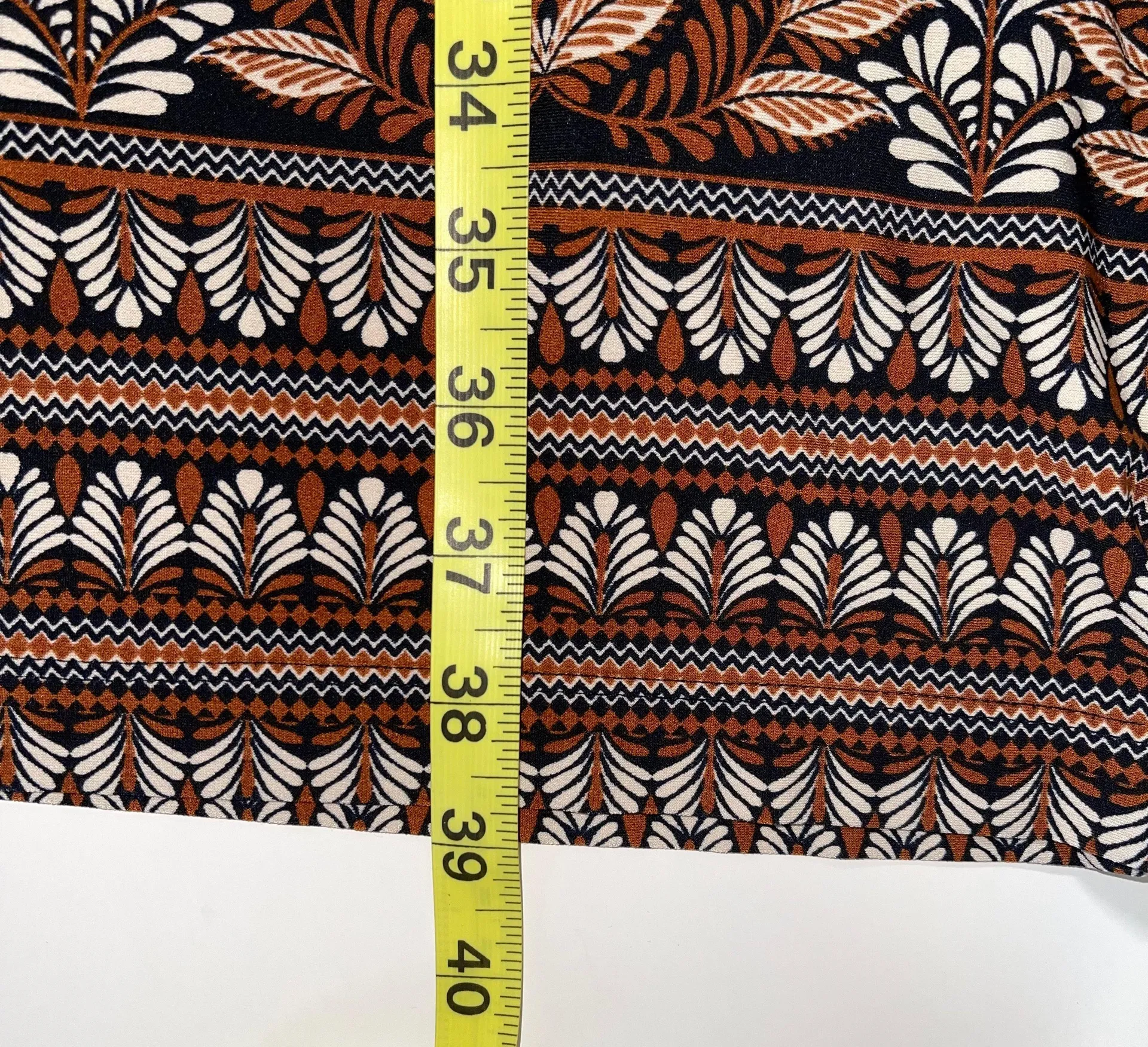 Black Boho Print Knee-length Shirt Dress  - Image 7