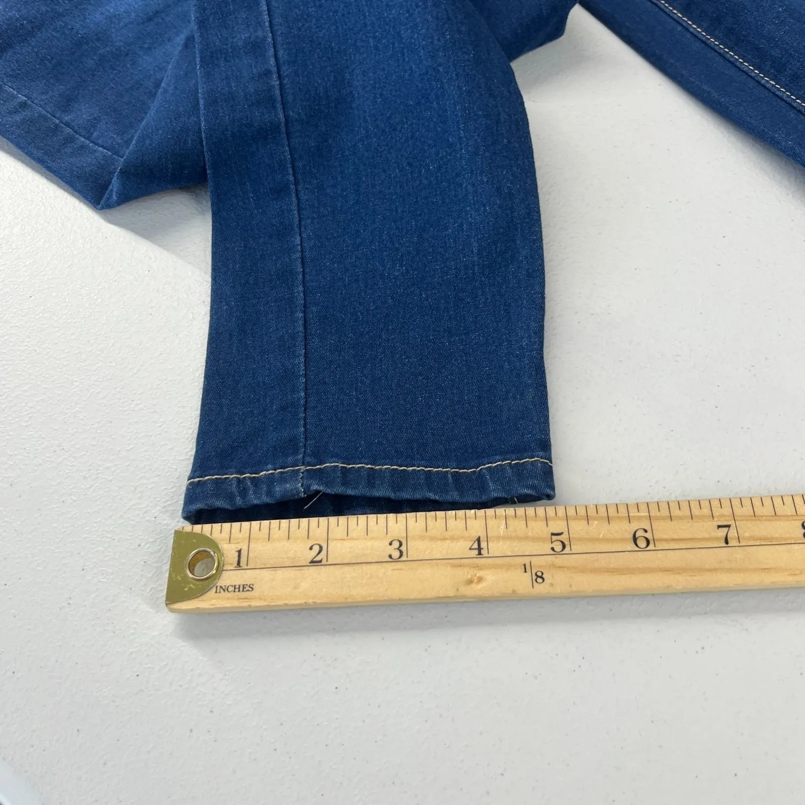 Ling Collection Jeans Women L 27x28.5 Blue Denim Cotton Stretch High Rise Skinny Size L - Image 12