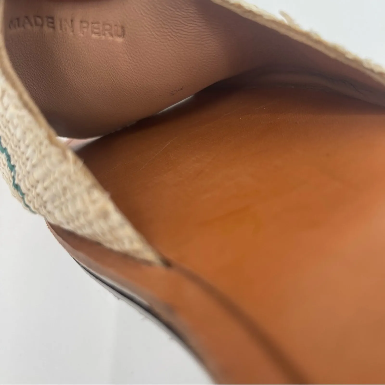 RACHEL COMEY Sandal Flats Plaid Raffia Weave Natural Woven Summer Peru Size 10.5 - Image 11