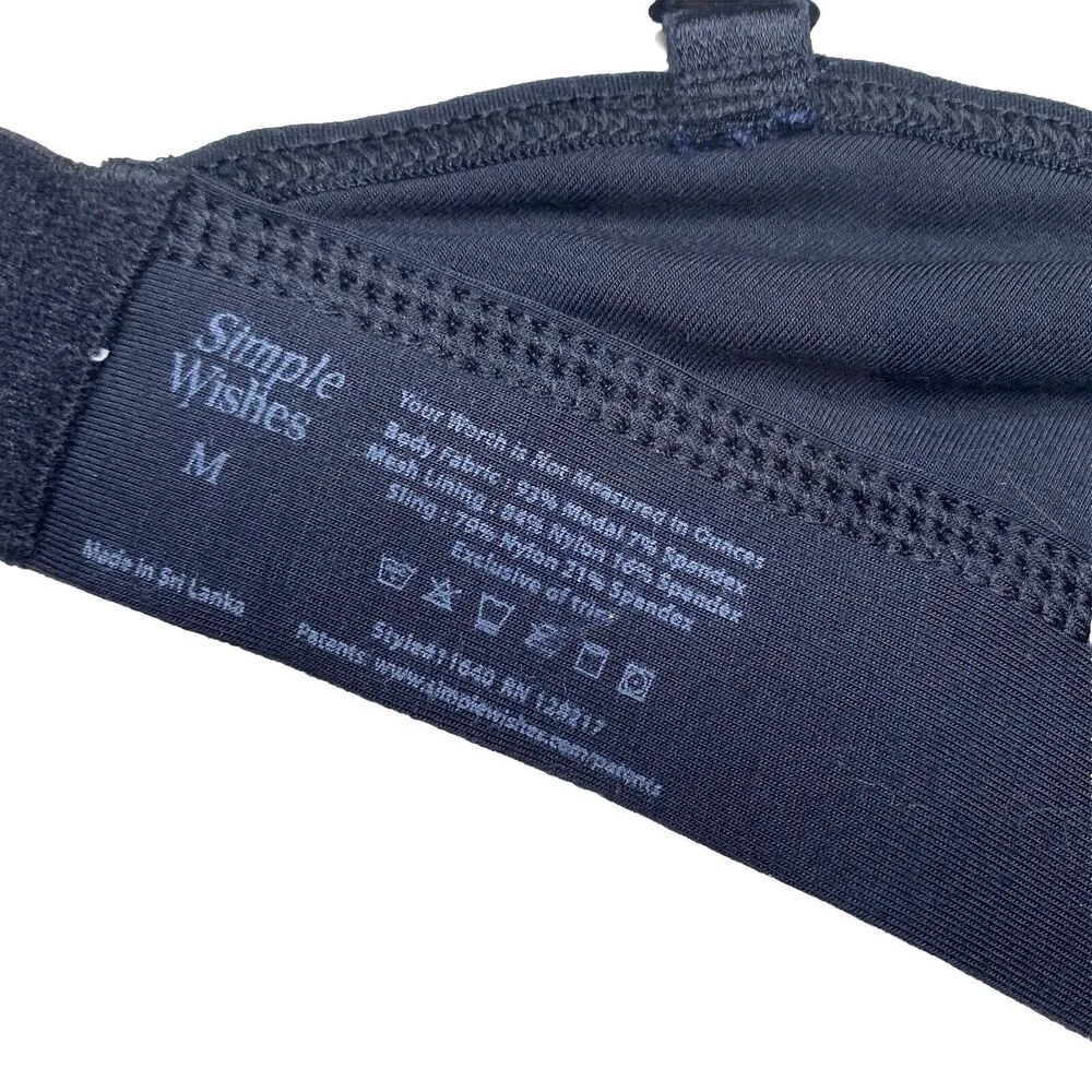 Simple Wishes Maternity Nursing Pumping Bra 11640 Wireless Black Women's Medium - Image 4