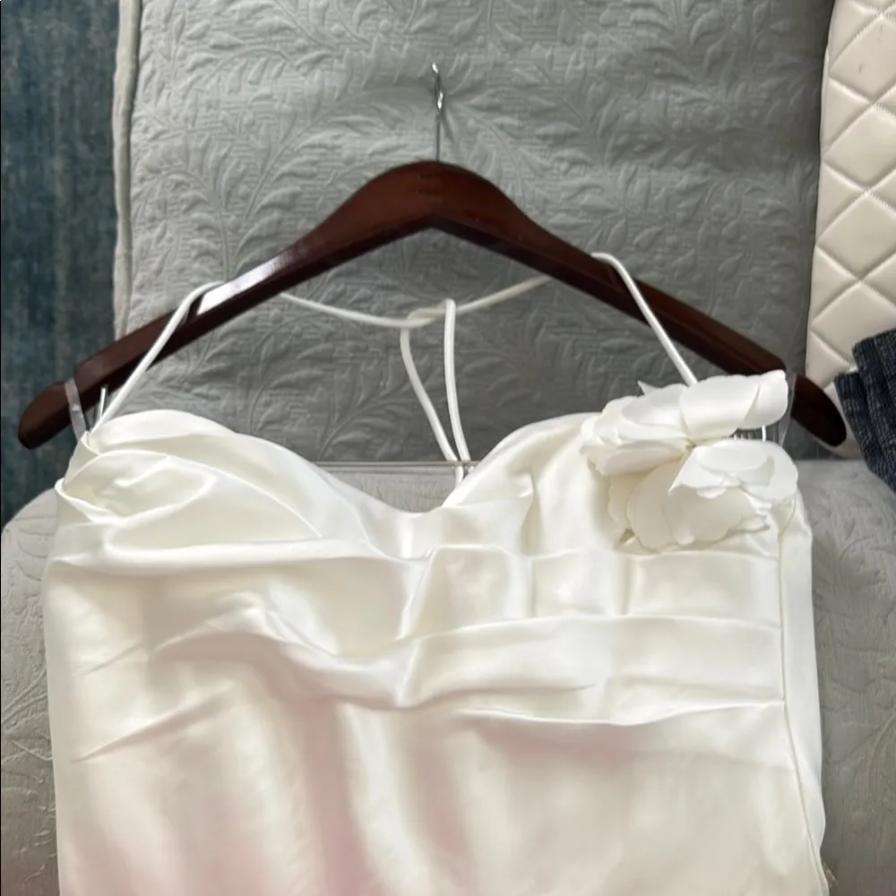 Meshki White Halter Slip Mini Dress - Image 7