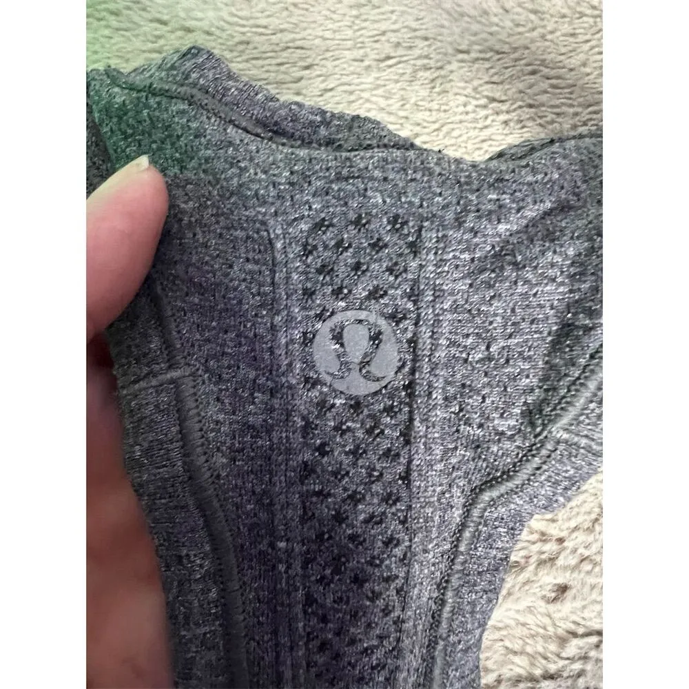 Lululemon Women's Gray Swiftly Tech Racerback Tank Top Size 4 - Image 4