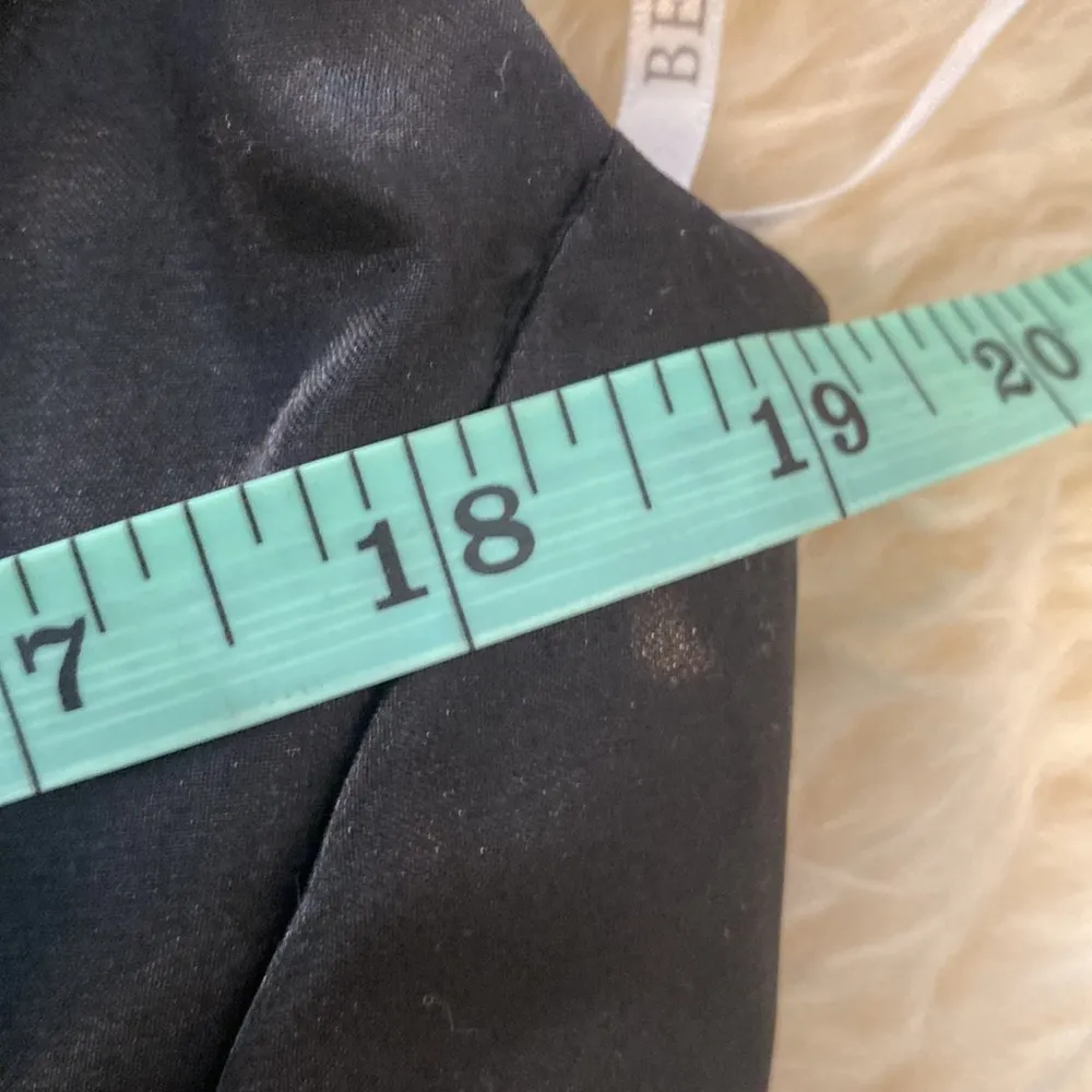 Belsoie Black Satin Maxi Bridesmaid Dress EUC Sz 14 Sleeveless Polyester - Image 10