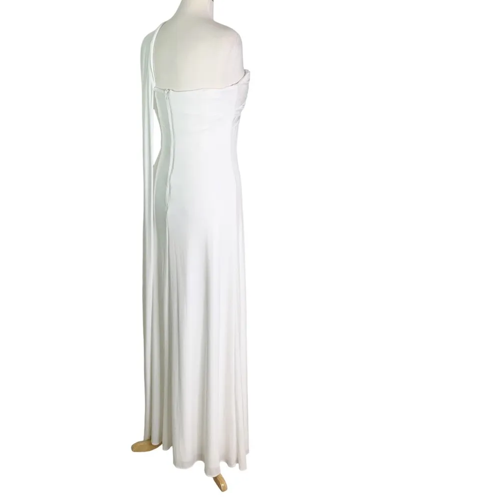 Halston Heritage Halston Blain Jersey Twist Gown White Size 8 NWT - Image 8