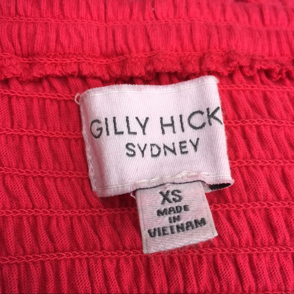 Gilly Hicks  ruffled smocked strapless  top - Image 3