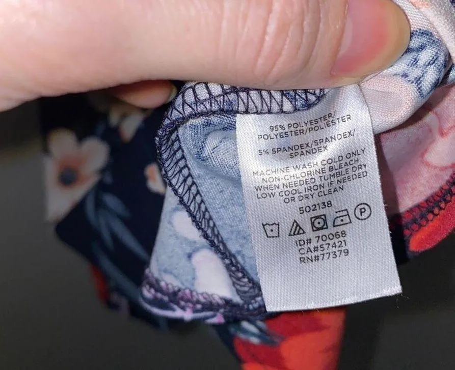 Ann Taylor Ruffle Mock Neck Navy Blue Floral Sleeveless Blouse XS whimsigothic - Image 6