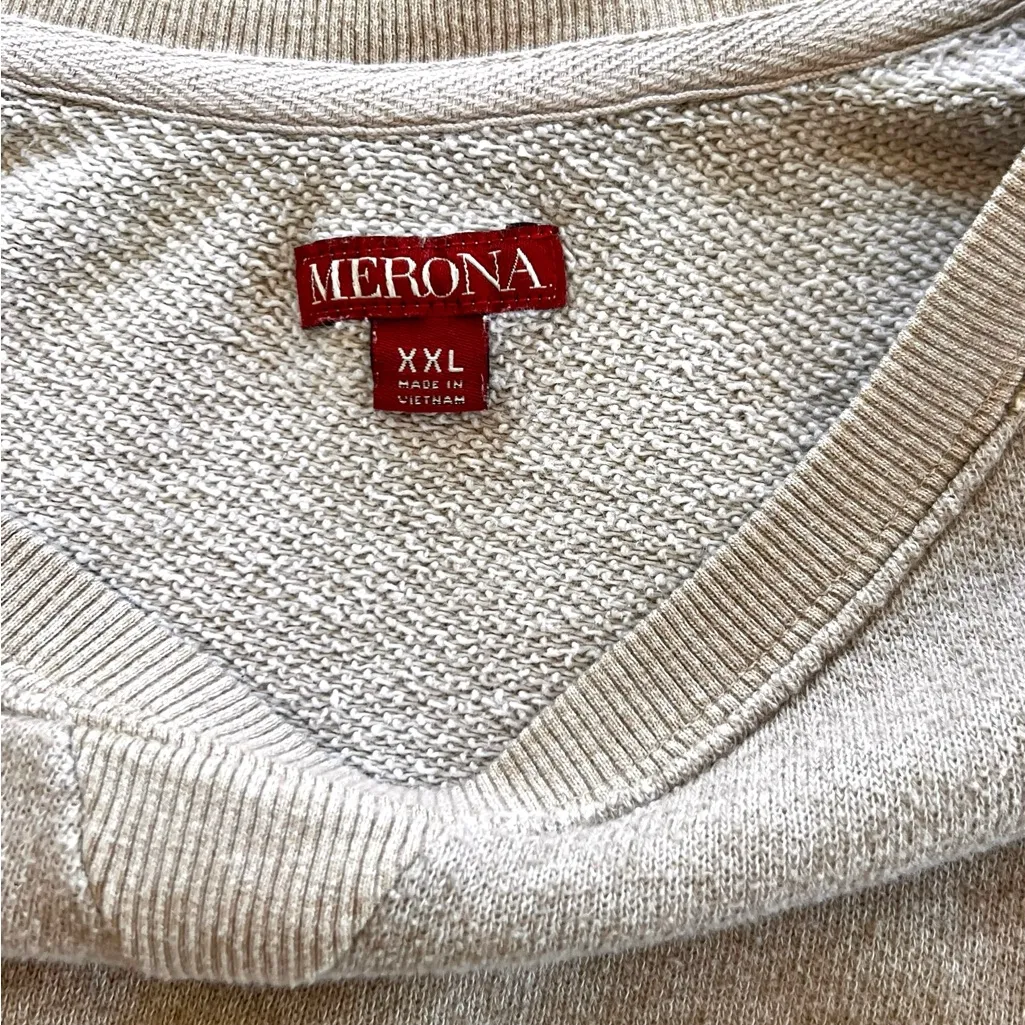 Customized women's crop sweatshirt, Tan/gray Taupe 90s Style Merona 2XL Comfy! Gray Size 2X - Image 4