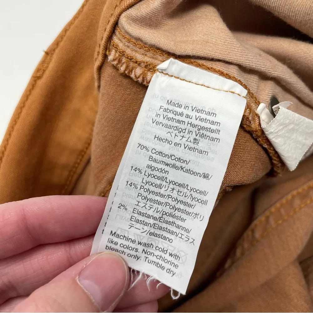 Madewell 9" Mid-Rise Skinny Jeans Garment-Dyed Button-Front Edition Burnt Sienna - Image 8