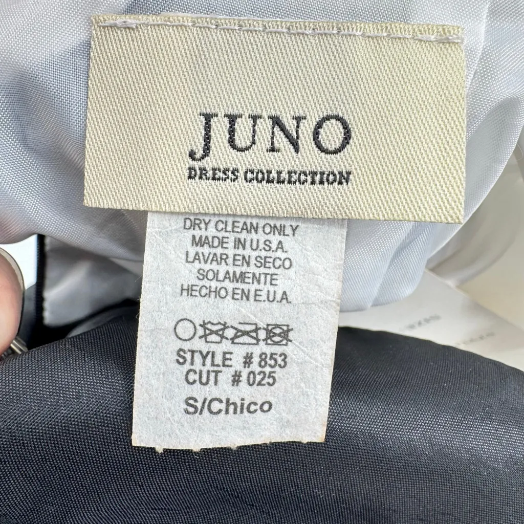 Vintage Black & White Strapless Bubble Skirt Formal Mini Dress Pleated Waist - Image 10