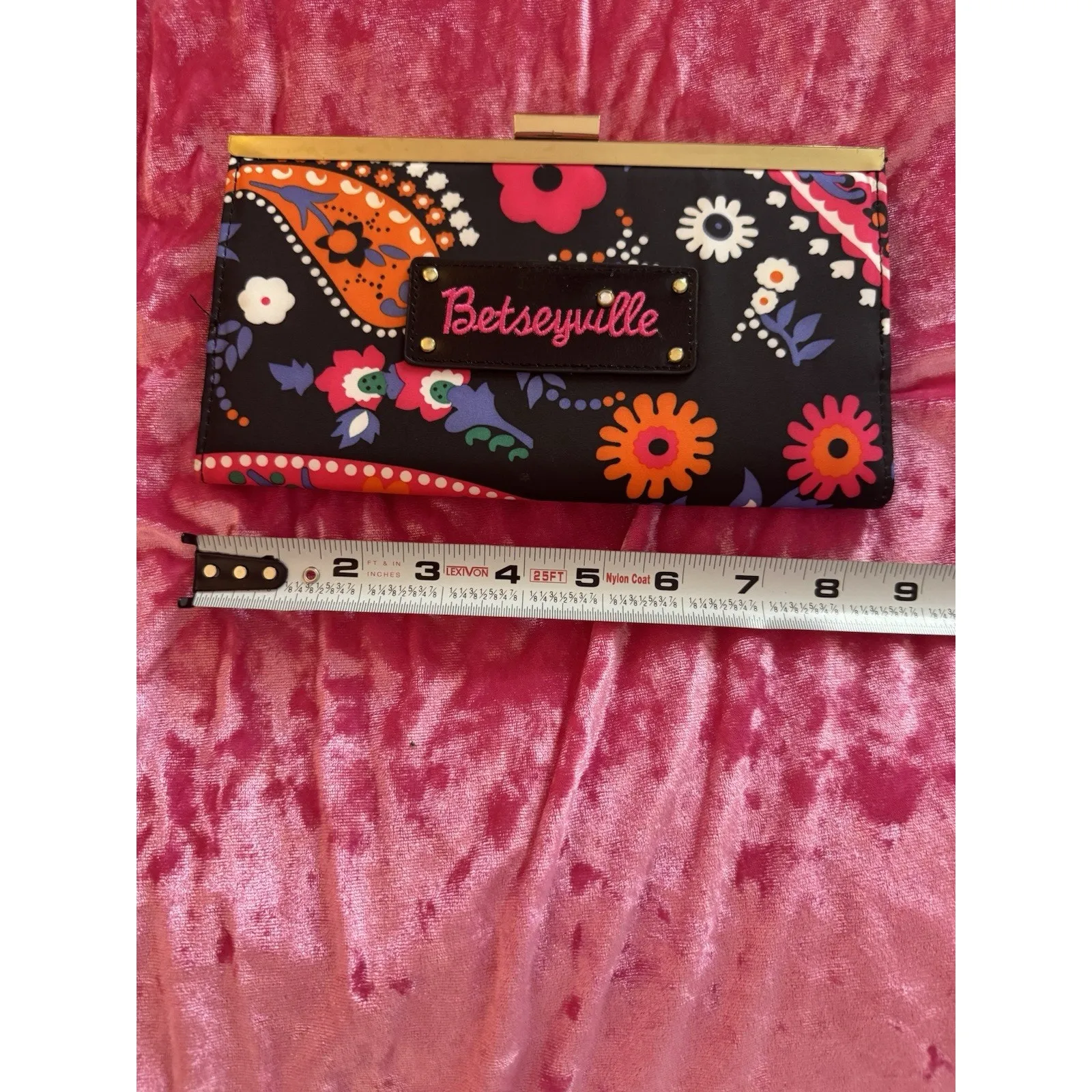 Betsey Johnson Betseyville Multicolor Floral Paisley Wallet Clutch Y2k 90s - Image 5