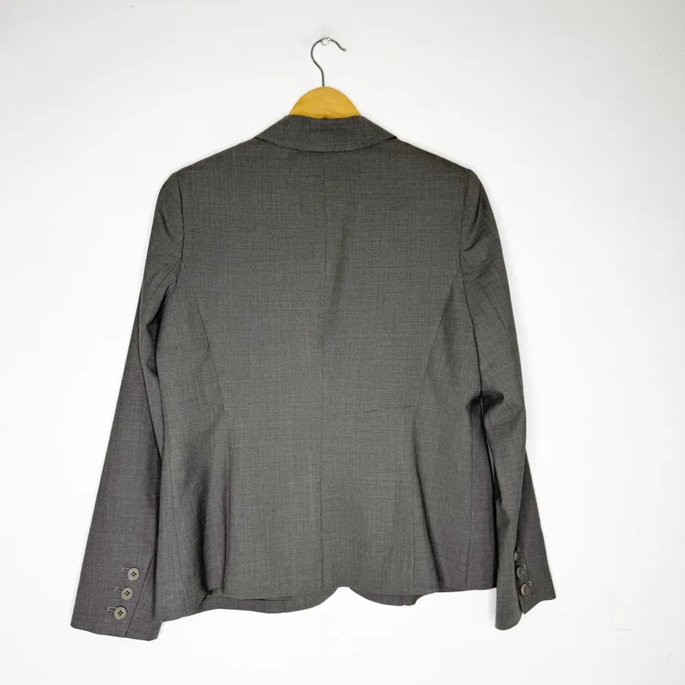 Theory Gabe B Tailored Blazer Women’s Size 12, Gray Wool - Image 2