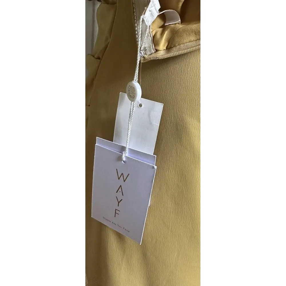 WAYF  x Emma Rose Kenny Strapless Yellow Minidress Size Medium - Image 8