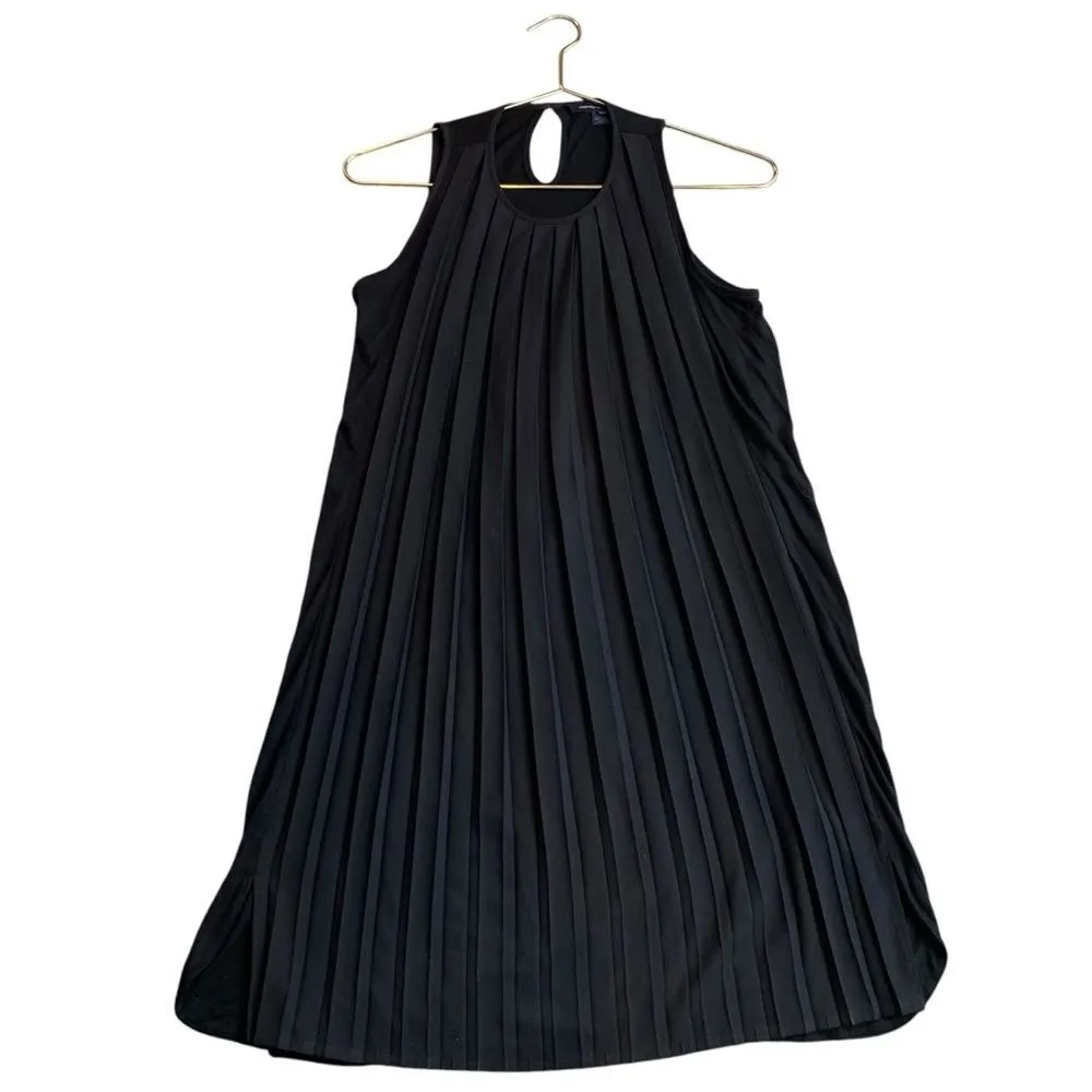 French Connection Women’s 0 Accordion Pleat Cocktail Dress Black LBD Knee Length - Image 12