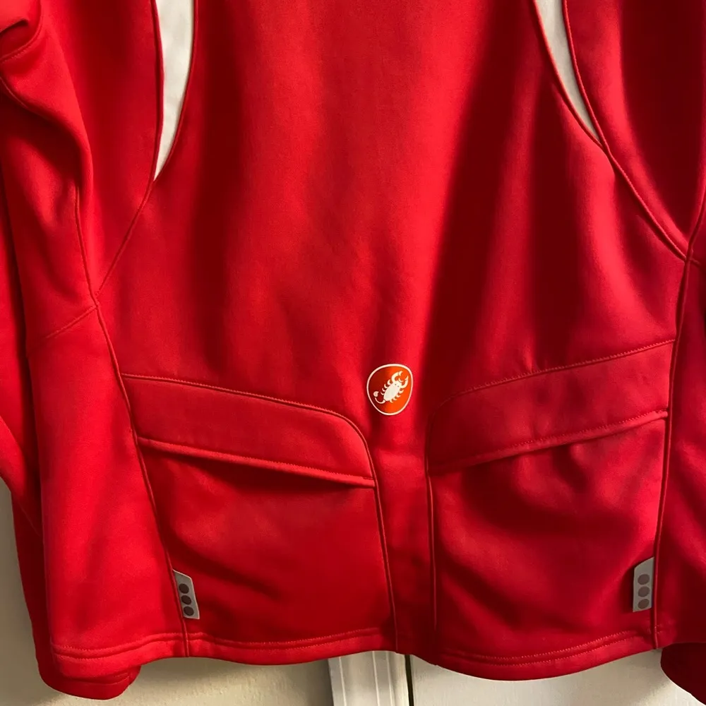 Castelli Batelli cycling 54 jacket wind stopper insulated goretex Large NWT Red - Image 8