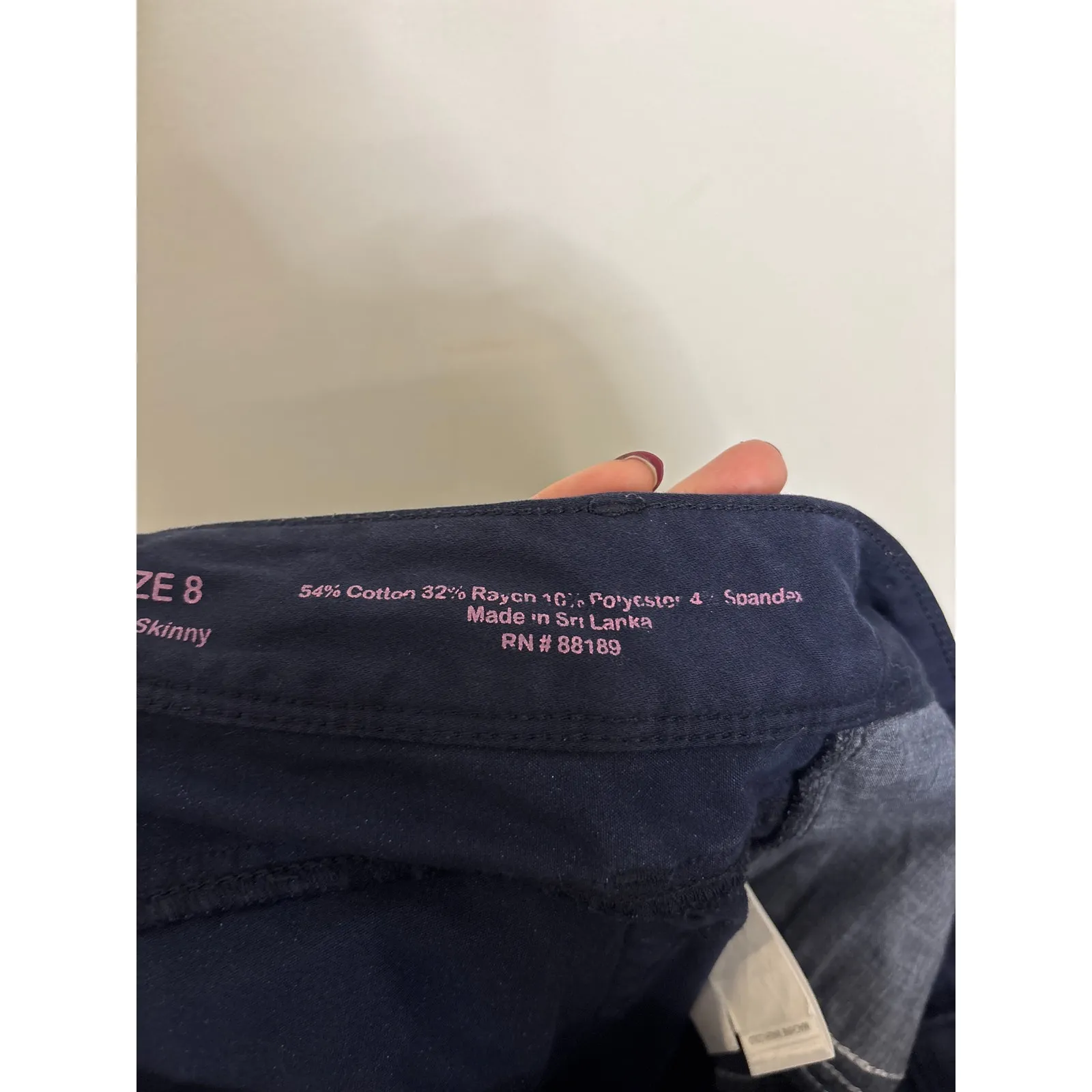 Lilly Pulitzer Pants Womens 8 Midnight Navy Blue Worth Skinny Stretch Sateen - Image 5