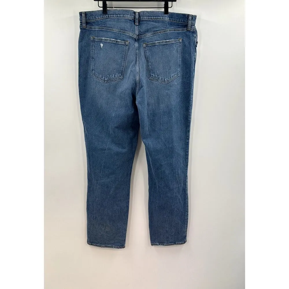 Abercrombie & Fitch Ultra 90s High Rise Distressed Jean Size 34/18 Tall NWT - Image 8