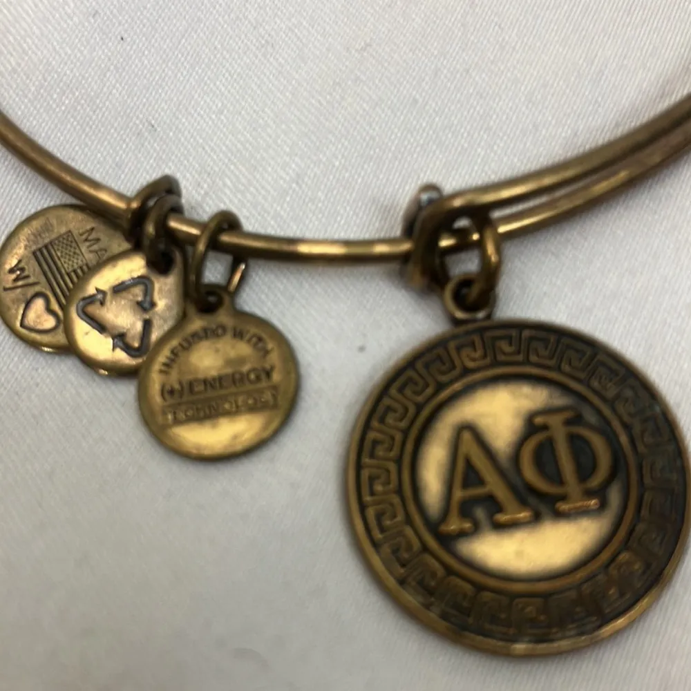 Alex and Ani Gold Bangle Bracelet with Charms - Image 2