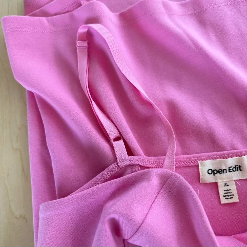 Open Edit Knit Corset Dress In Pink Crayon - Image 6