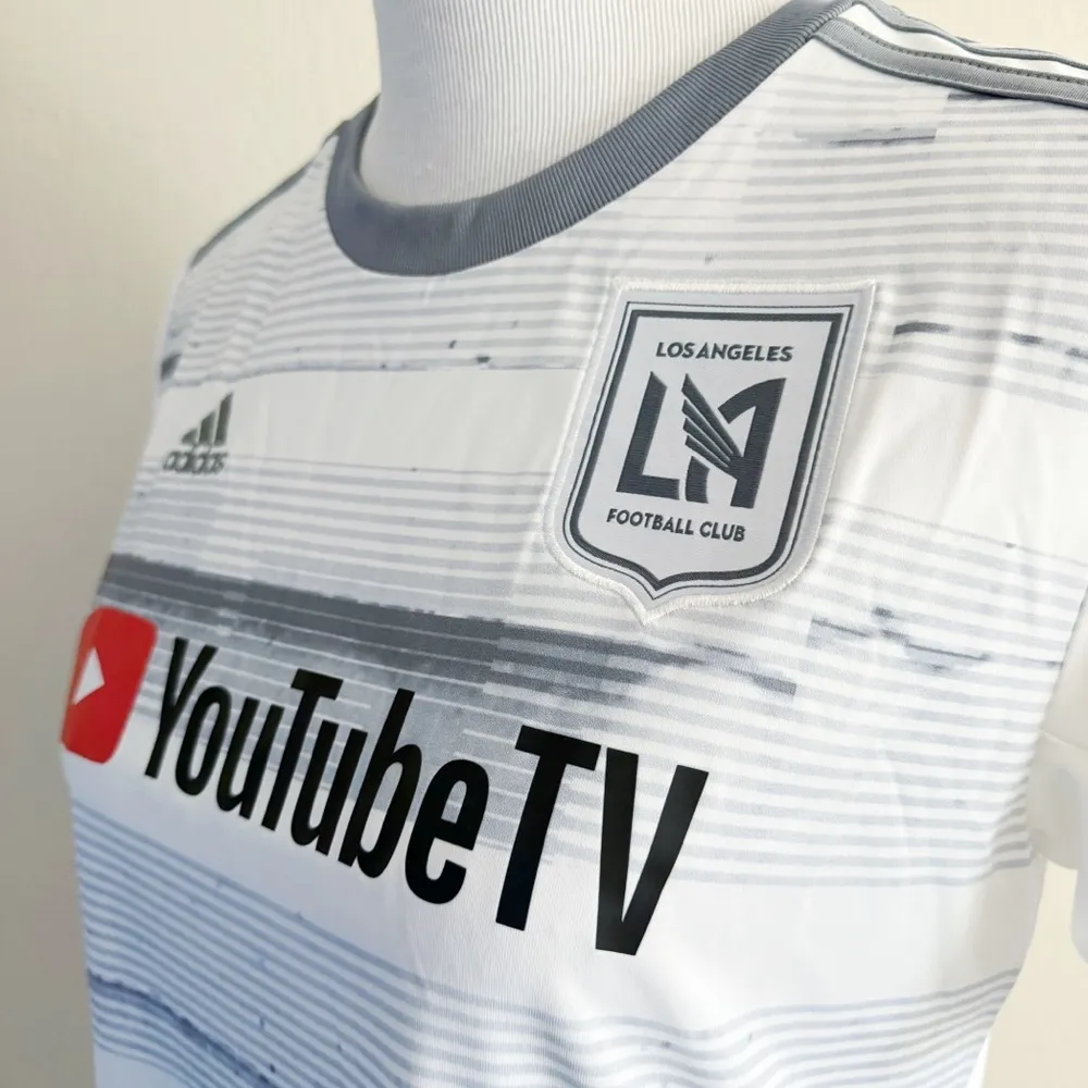 Adidas Los Angeles LA FC Soccer Jersey MLS Womens Medium White Gray Gift - Image 5