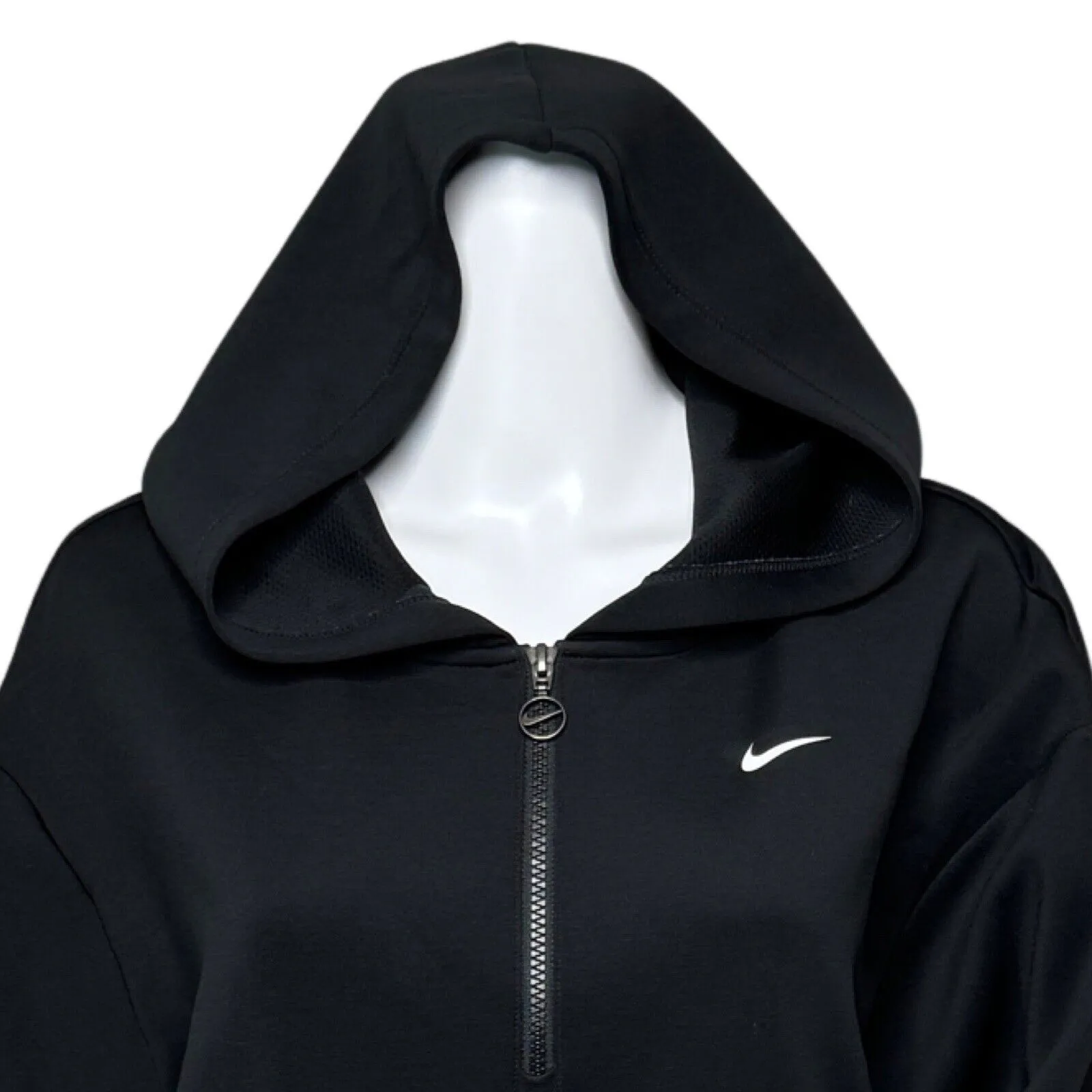 Nike Shirt Womens Small Black Dri Fit Graphic Half Zip‎ Training Hoodie Workout - Image 6