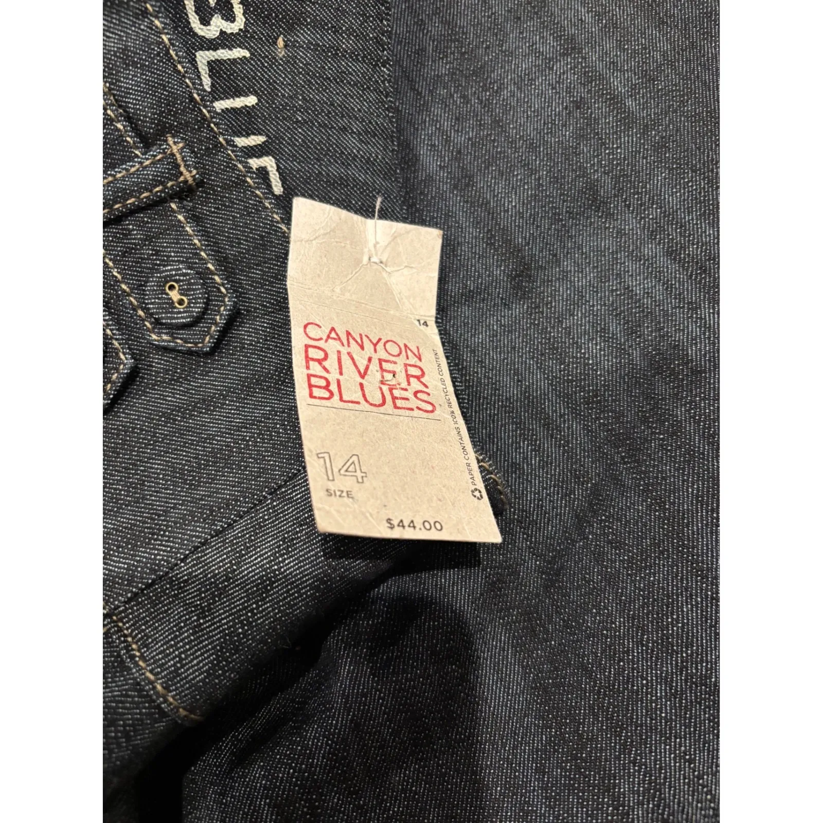 Canyon River Blues Wide Leg Cropped Jeans Dark Wash High‎ Waist Dressy Career 14 - Image 4