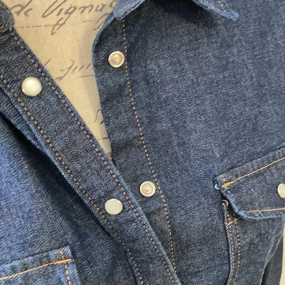 &DENIM snap closure long sleeve denim. Blue Size undefined - Image 4
