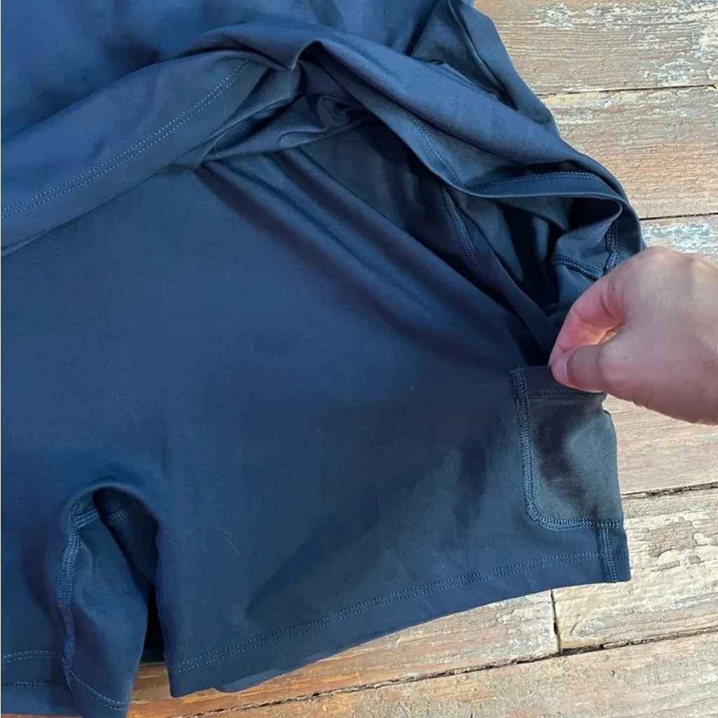 Girlfriend Collective Naomi Workout Dress‎ w Shorts & Bra in Midnight - Sz L 🧡🎀 - Image 8